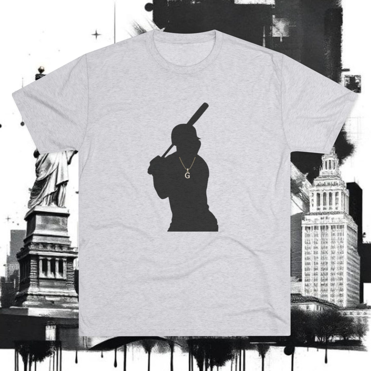 Baseball Silhouette Tee — New York 'G' Logo Short-Sleeve Shirt
