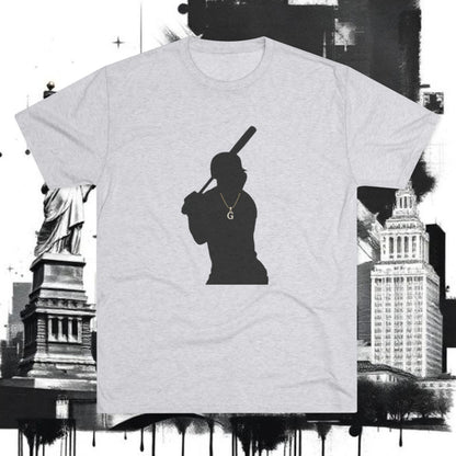 Baseball Silhouette Tee — New York 'G' Logo Short-Sleeve Shirt