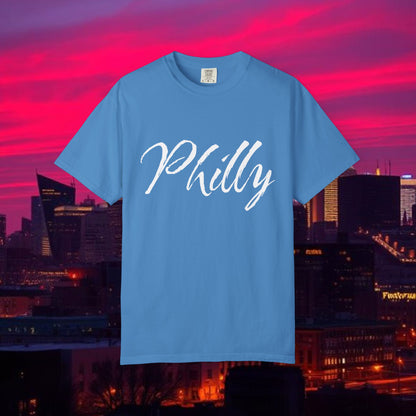 Philly Script T-Shirt — Handwritten City Pride Tee, Ultra Soft and Comfortable T-Shirt for any gameday.