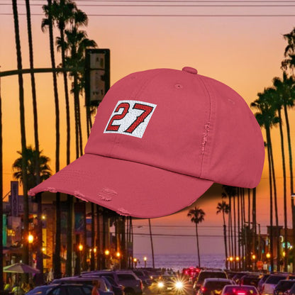 #27 Vintage Distressed Cap, Casual Hat, Everyday Wear, Sports Enthusiast Gift, LA Fans, Baseball Fans