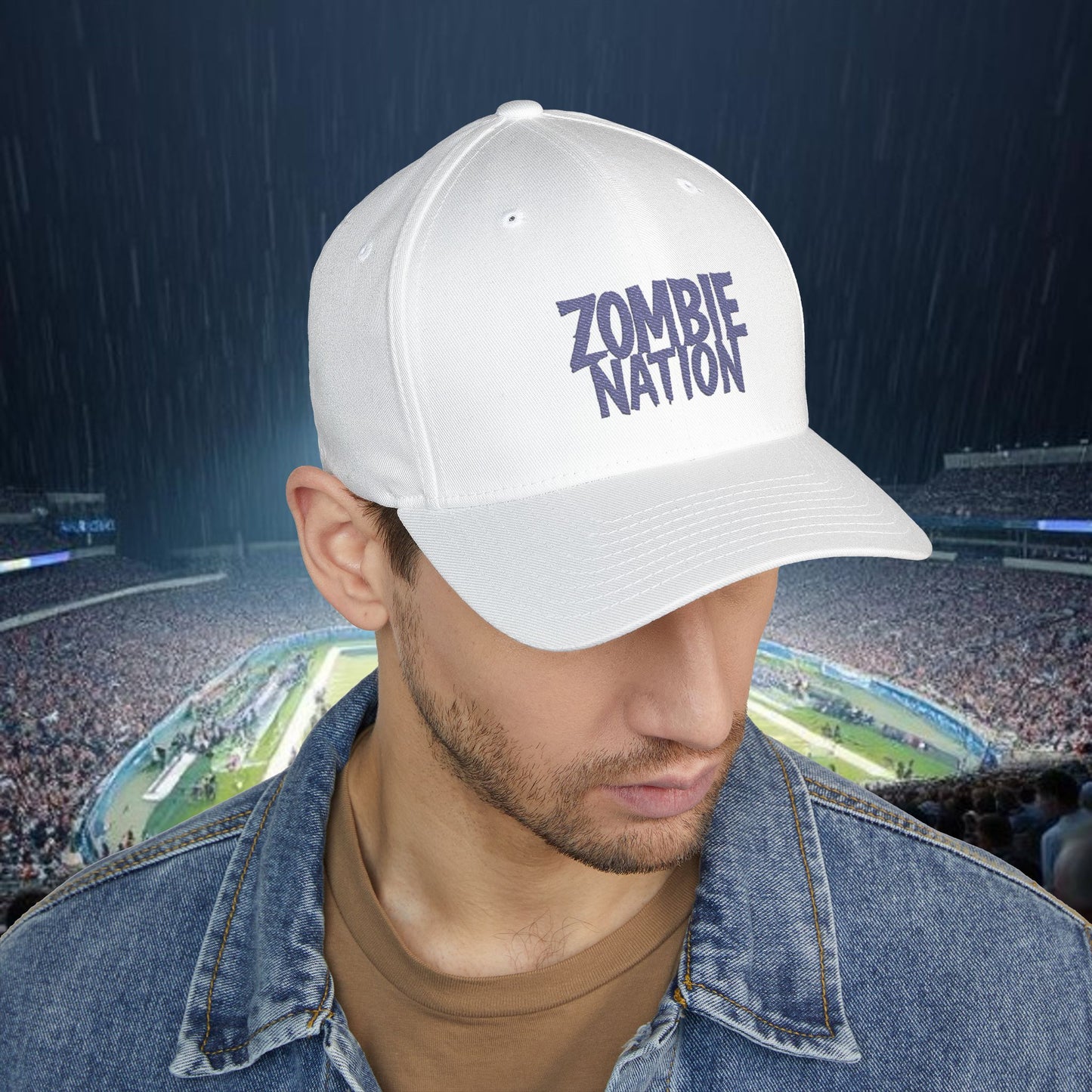 Zombie Nation Embroidered Fan Cap, Casual Hat, Gift for Fans, Summer Accessory, Outdoor Cap, Gameday Gear, Trendy Headwear