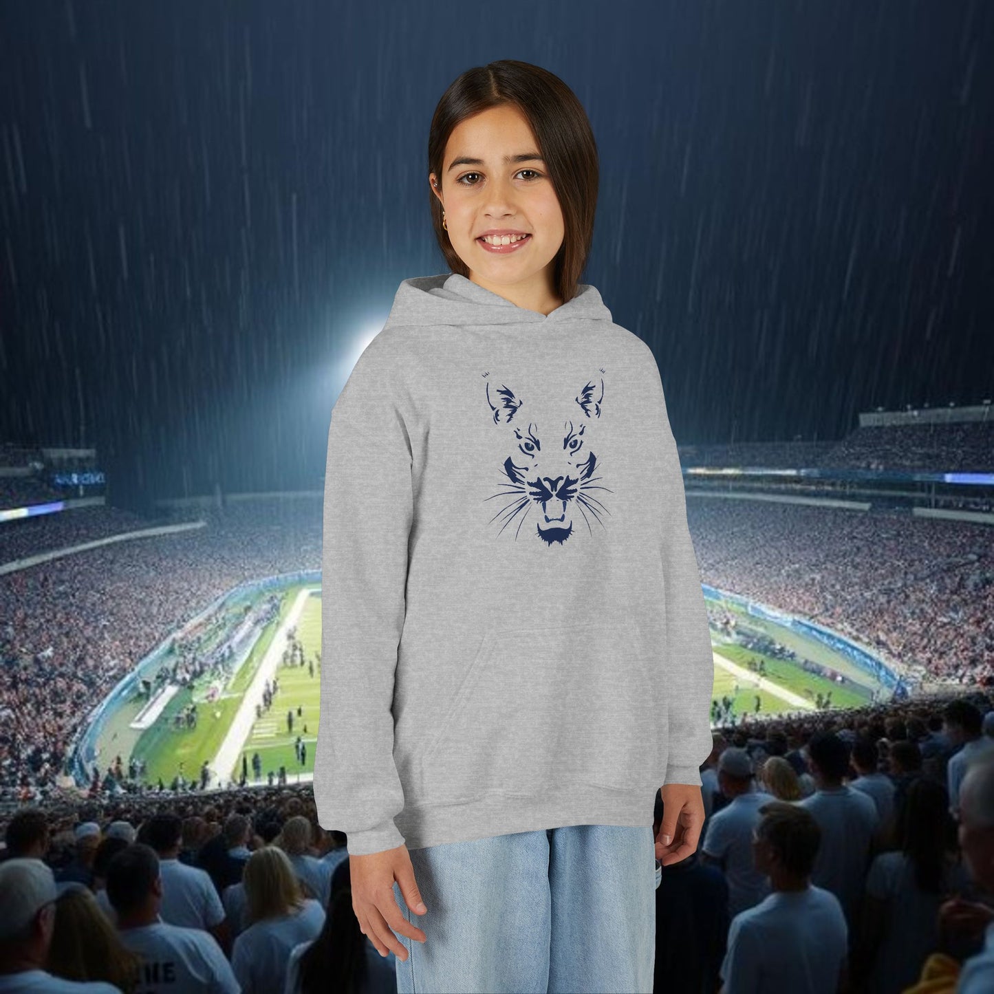 Youth Spirit Hooded Sweatshirt, Trendy Hoodie for Kids, Sportswear, Outdoor Activities, Game Day Apparel