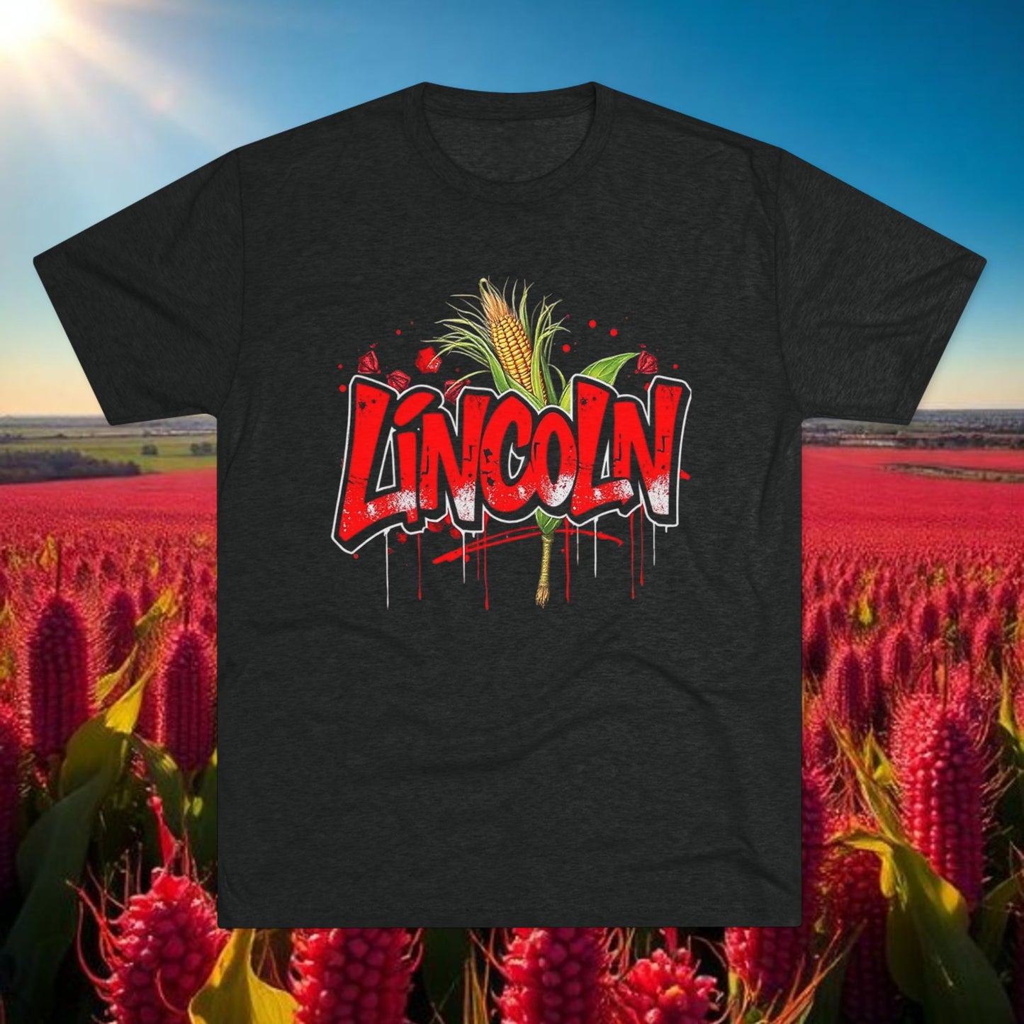 Lincoln Graffiti Tee – Cornfield Harvest Design