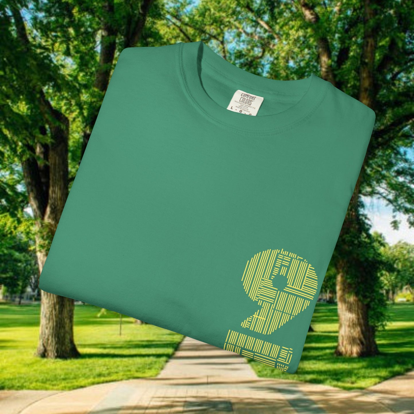 Ram Horn Graphic T-Shirt — 970 Vertical Number Design