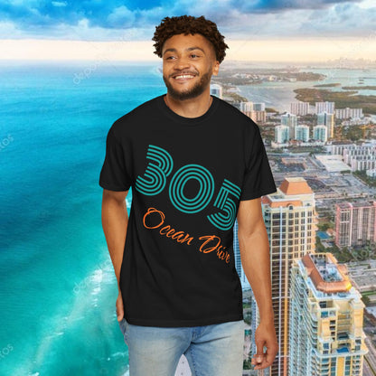 305 Ocean Drive T-Shirt — Miami Beach Garment-Dyed Tee