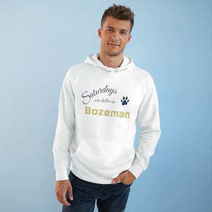 Bozeman Saturdays Unisex Hoodie, Cozy Sweatshirt, Fall Fashion, Casual Wear, Perfect Gift for Him/Her, Outdoor Adventures