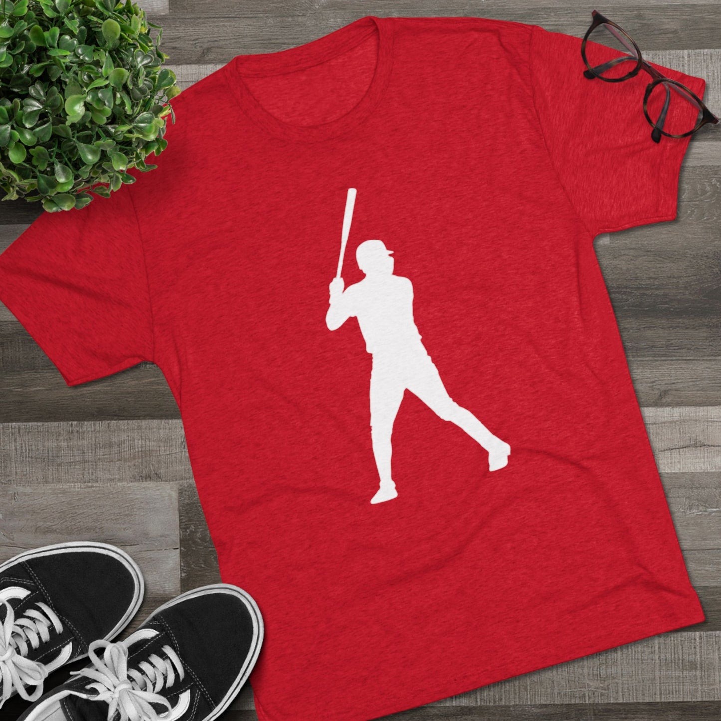 Baseball Stars Silhouette Tee - #13 on the Back, Baseball Legends, Soft Style Tri-Blend T-Shirt Perfect for Gameday