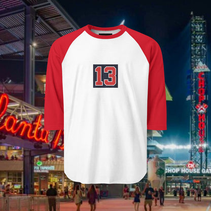 Baseball Stars Raglan Shirt, Unisex Tee for Sports Lovers, Perfect Gift for Game Day, Casual Outfit, Team Spirit Wear, Number 13 Shirt