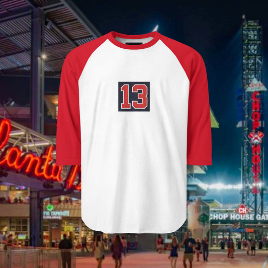 Baseball Stars Raglan Shirt, Unisex Tee for Sports Lovers, Perfect Gift for Game Day, Casual Outfit, Team Spirit Wear, Number 13 Shirt