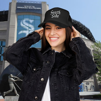 South Side Embroidered Foam Trucker Hat, Casual Cap, Streetwear Hat, Outdoor Hat, Gift for Him, Music Festival Accessory