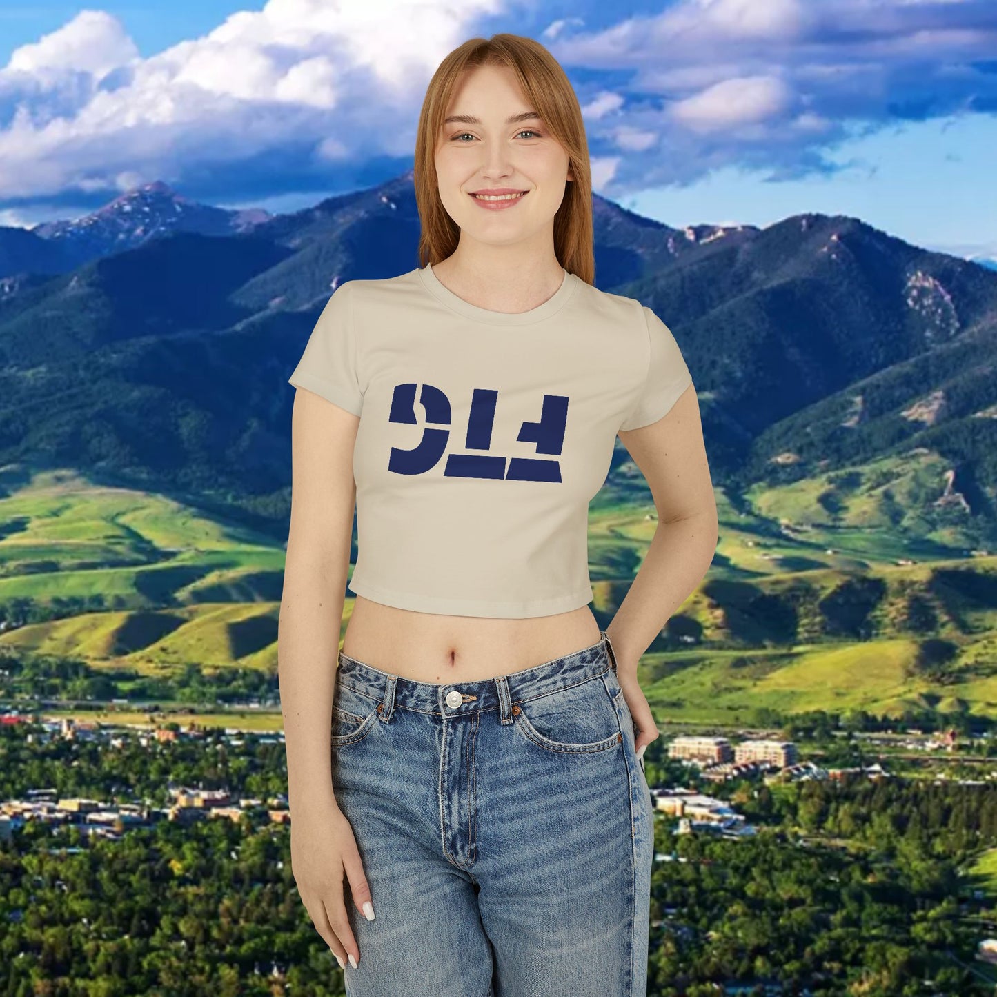 Upside Down FTG Stylish Women's Baby Tee - Trendy Crop Top, Casual Outfits, Birthday Gift, Bobcat Games, Everyday Essentials