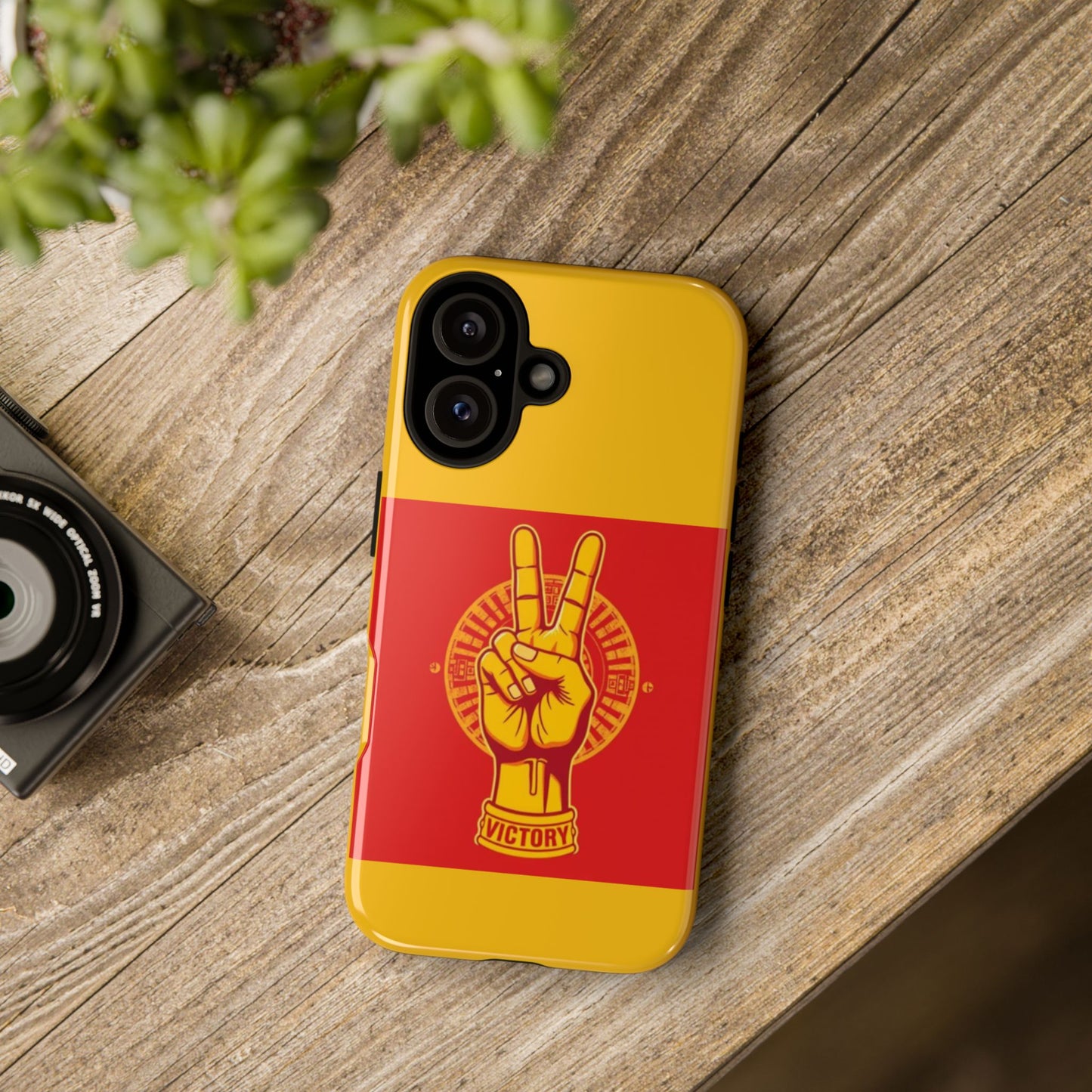 Victory Inspired Symbol Phone Case, Tough Phone Cover, Gift for Empowerment, Inspirational Tech Accessory, Unique Phone Protection