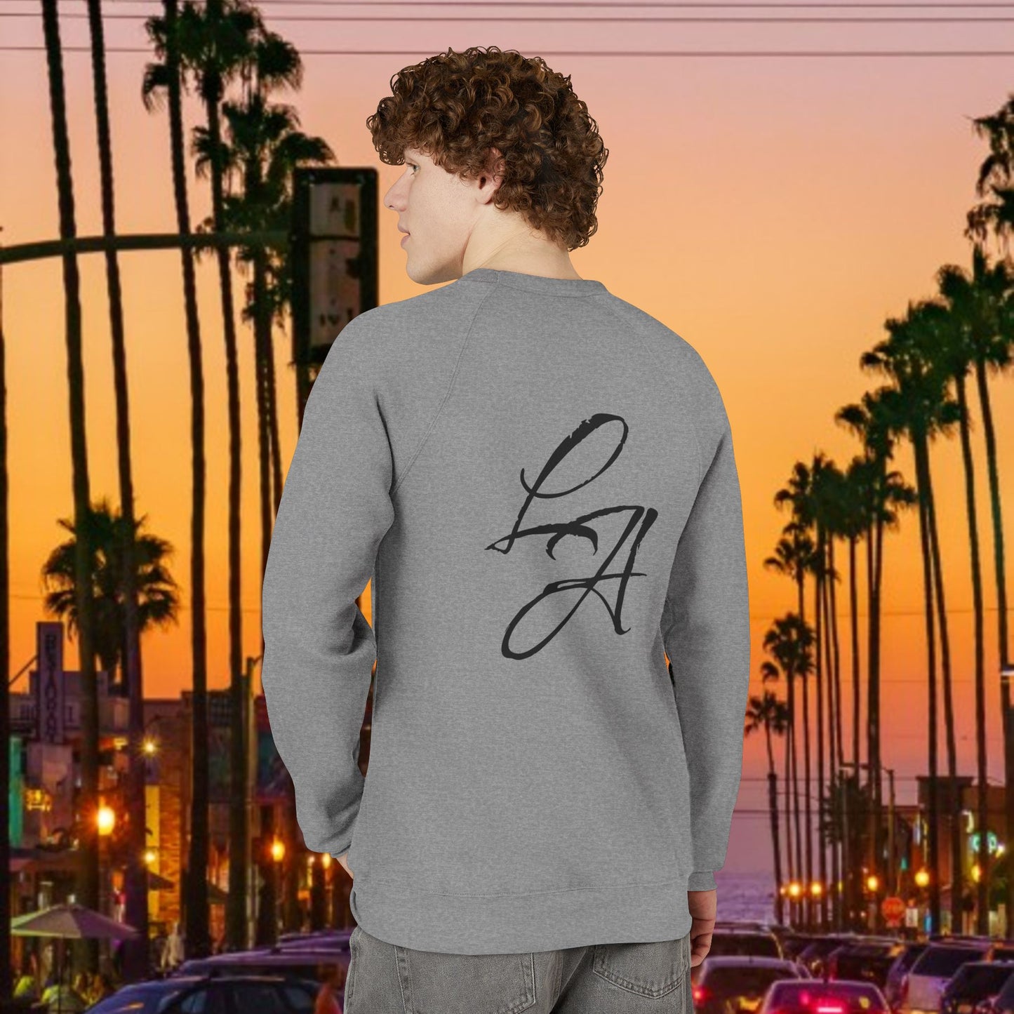 LA Script Raglan Sweatshirt, Super Soft Material and Comfortable Stylish Fit