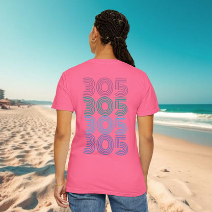 Miami Garment-Dyed T-Shirt - Vibrant Coastal Style, Unisex Summer Tee, Beachwear, Travel Souvenir, Gift for Miami Lovers