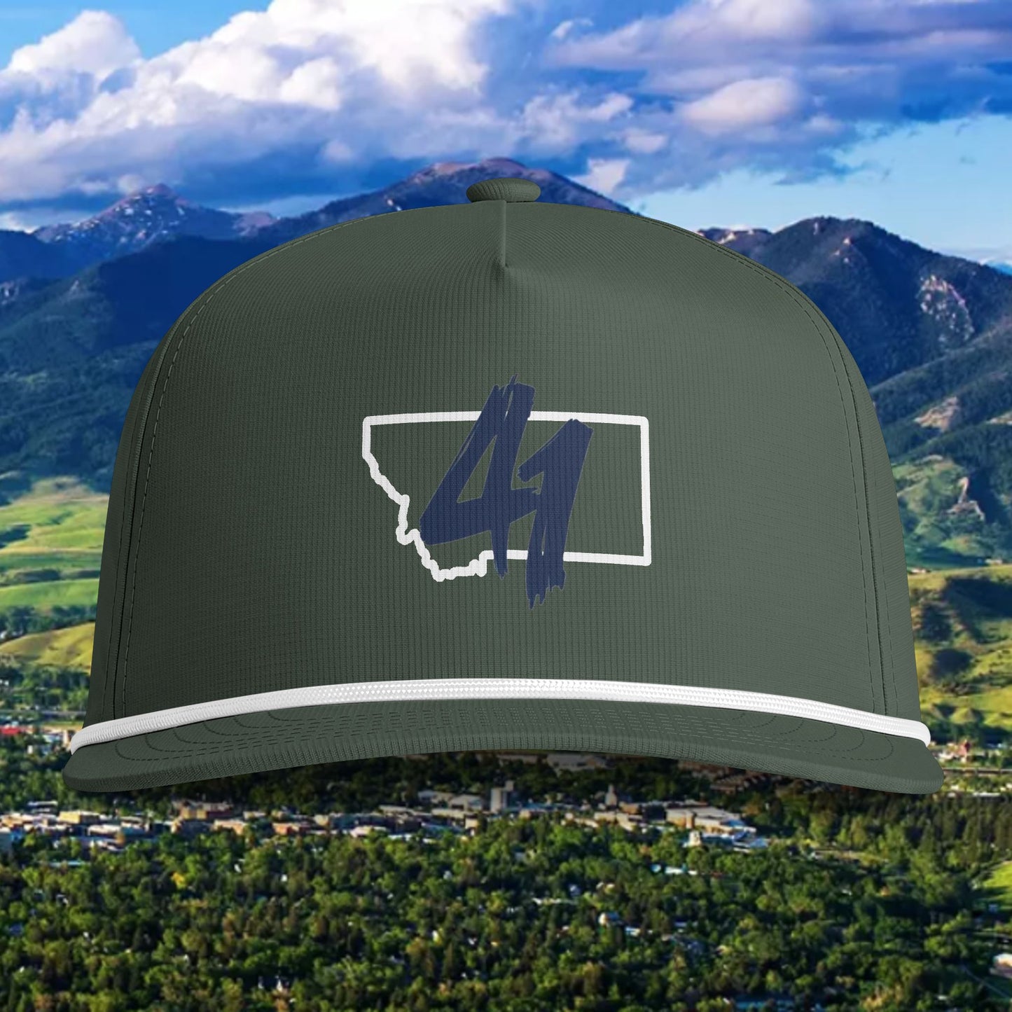 Montana 41 Rope Cap — Sunwashed Trucker Hat with Brushed Number Logo