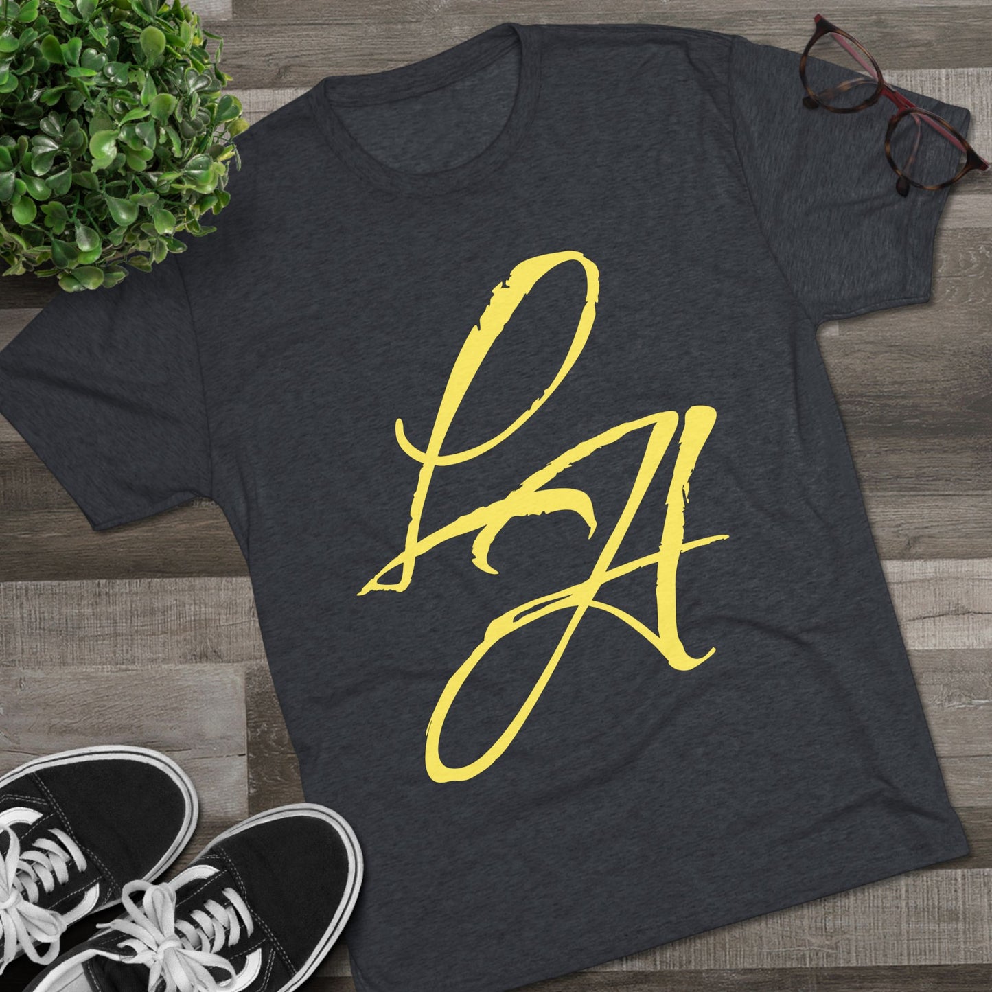 LA Script T‑Shirt — Vintage Los Angeles Graphic Tee, Super Soft Tri-Blend Material