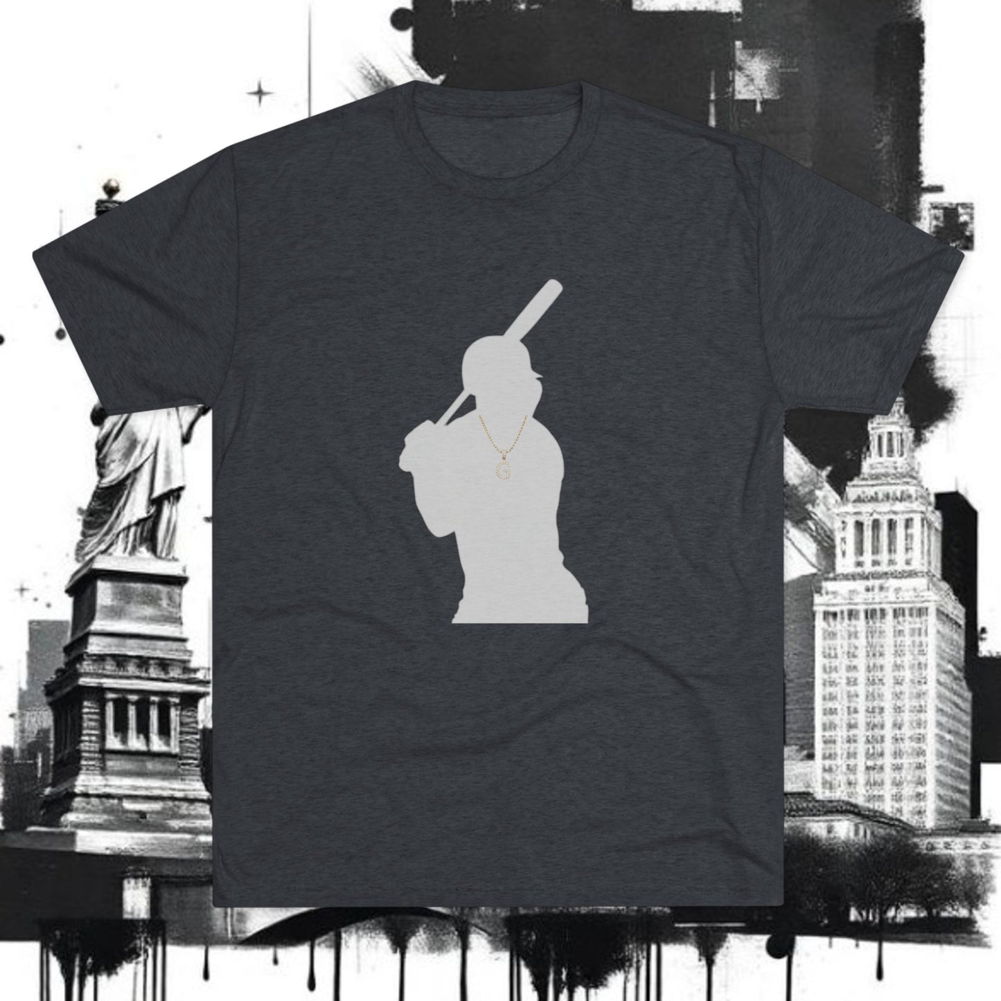 Baseball Silhouette Tee — New York 'G' Logo Short-Sleeve Shirt