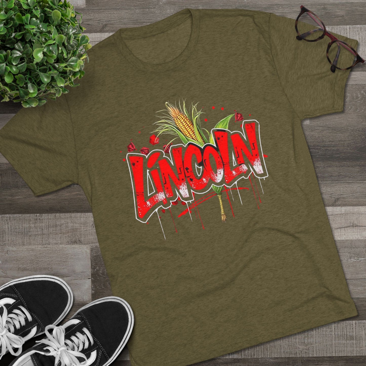 Lincoln Graffiti Tee – Cornfield Harvest Design