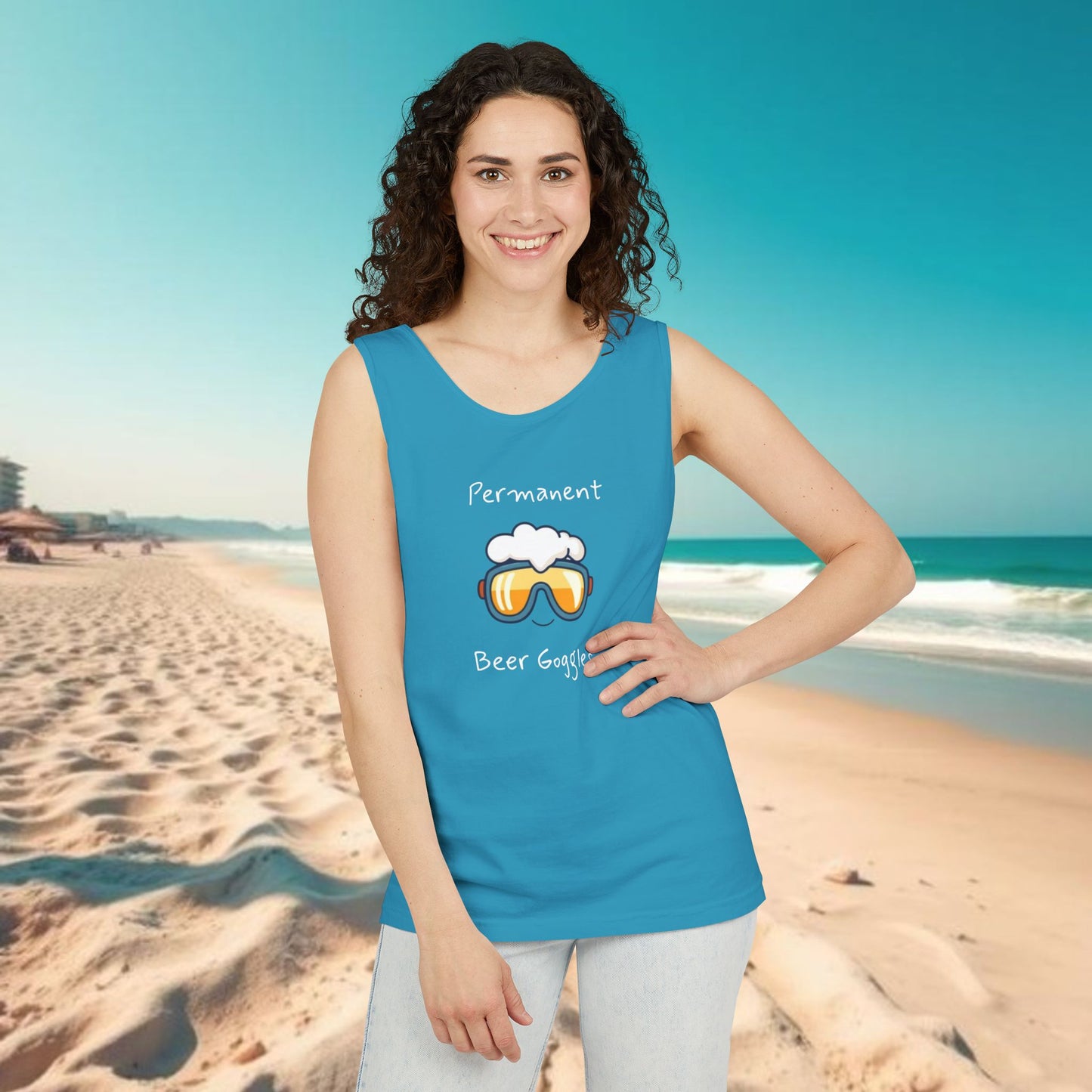 Beer Goggles Tank Top, Unisex Tank, Summer Apparel, Beachwear, Funny Gift, Pool Party Top