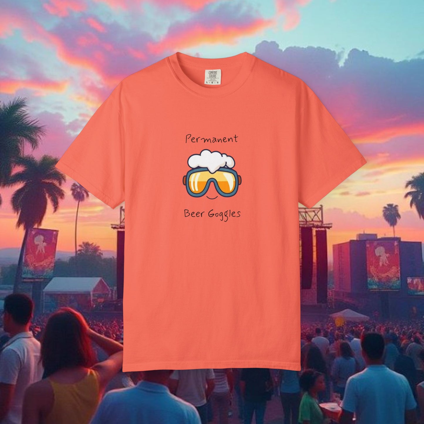 Unisex Beer Goggles Tee, Comedy T-Shirt, Festival Shirt, Funny Summer Tee, Barbecue Outfit, Gift for Beer Lovers