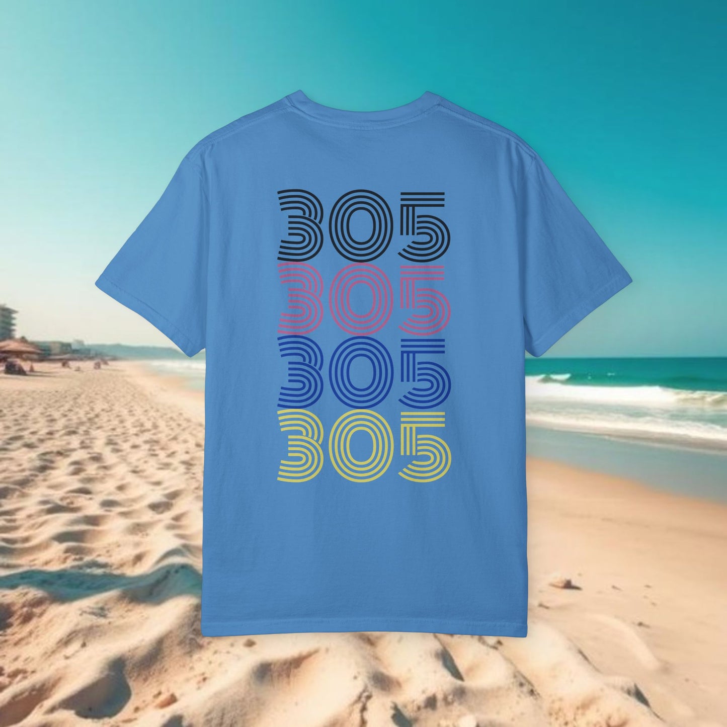 Miami Garment-Dyed T-Shirt - Vibrant Coastal Style, Unisex Summer Tee, Beachwear, Travel Souvenir, Gift for Miami Lovers