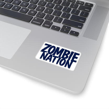Zombie Nation Kiss-Cut Stickers | Fun Decals for Laptop, Water Bottle, Car, College Decor, Gifts for Sports Fans