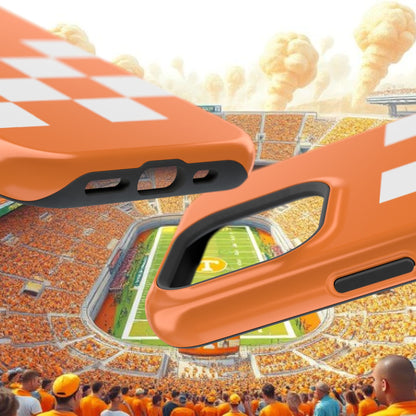 Vibrant Checkerboard Magnetic Tough Cases for Phones, Sports Fans' Accessory, Durable Protection, Tennessee Design, Custom Cases, Gift Ideas