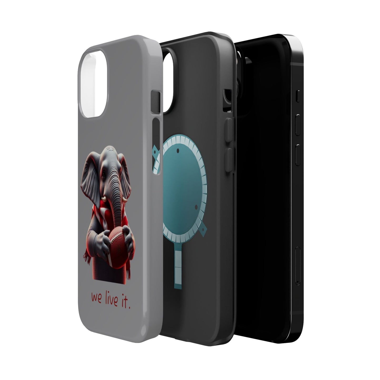 Elephant Football Case - Impact-Resistant Phone Cover, Unique Gift for Sports Lovers, Animal Case for Kids, Fun Accessories, Durable