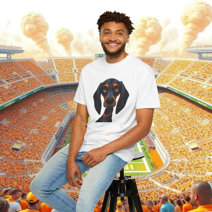 Garment-Dyed Dog Portrait T-Shirt, Sports Fans, Gameday Gift, Casual Wear, Unisex Tee, Perfect for Tailgates