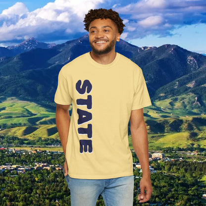 State Unisex Garment-Dyed T-shirt for Cat Fans and Gameday, Tailgate Shirt, Team Spirit Tee, College Football