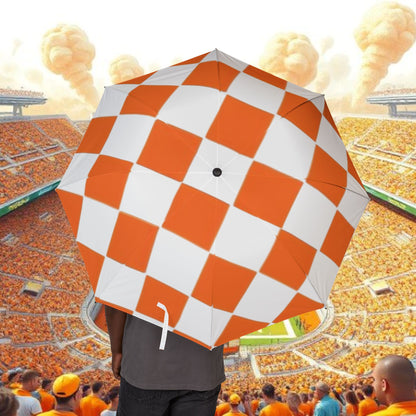 Vibrant Checkered Umbrella | Sports Event Gear, Rainy Day Essential, Festival Accessory, Gift for Fans, Outdoor Activities