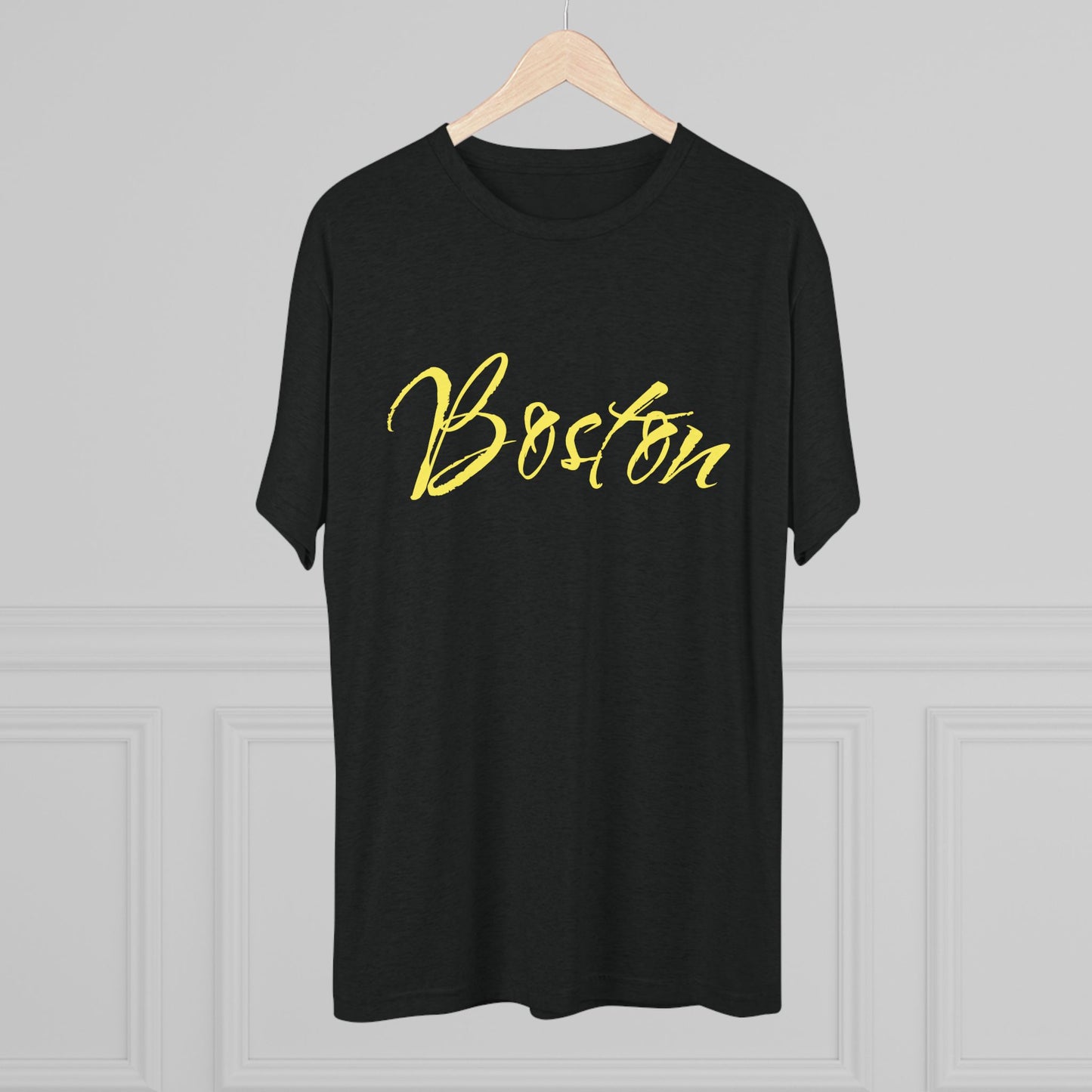 Boston Script Tee — Lightweight City Souvenir T‑Shirt, Super Comfortable Tri-Blend, Perfect for Gameday
