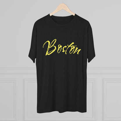Boston Script Tee — Lightweight City Souvenir T‑Shirt, Super Comfortable Tri-Blend, Perfect for Gameday