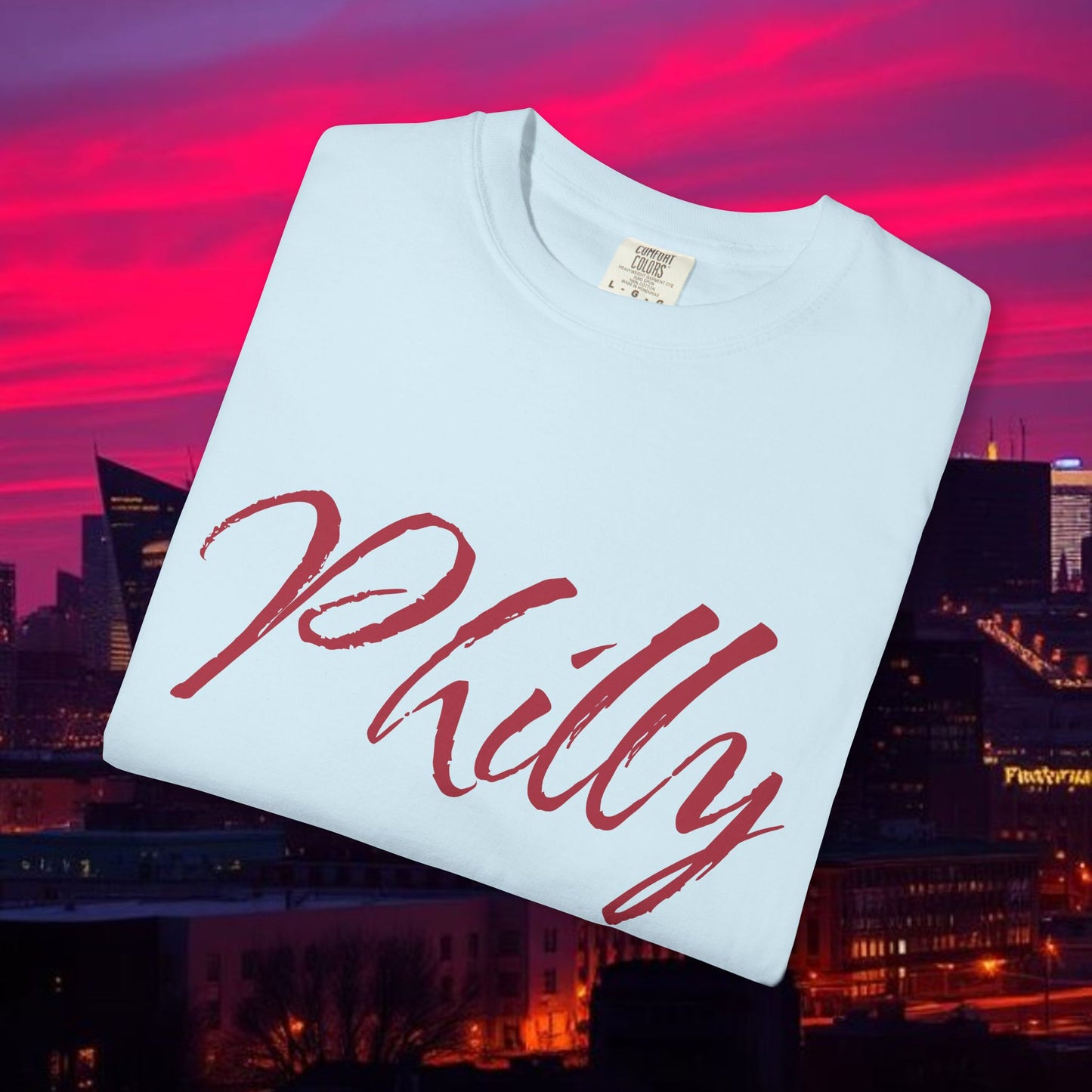 Philly Script T-Shirt — Handwritten City Pride Tee, Ultra Soft and Comfortable T-Shirt for any gameday.