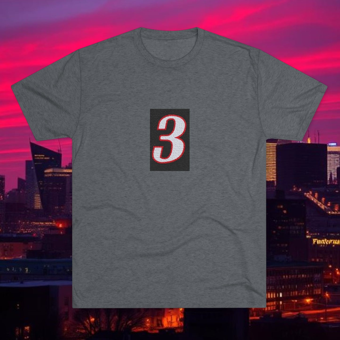 Legends Philly 3 Graphic Tee — Retro Number Front, Script 'Philly' Back