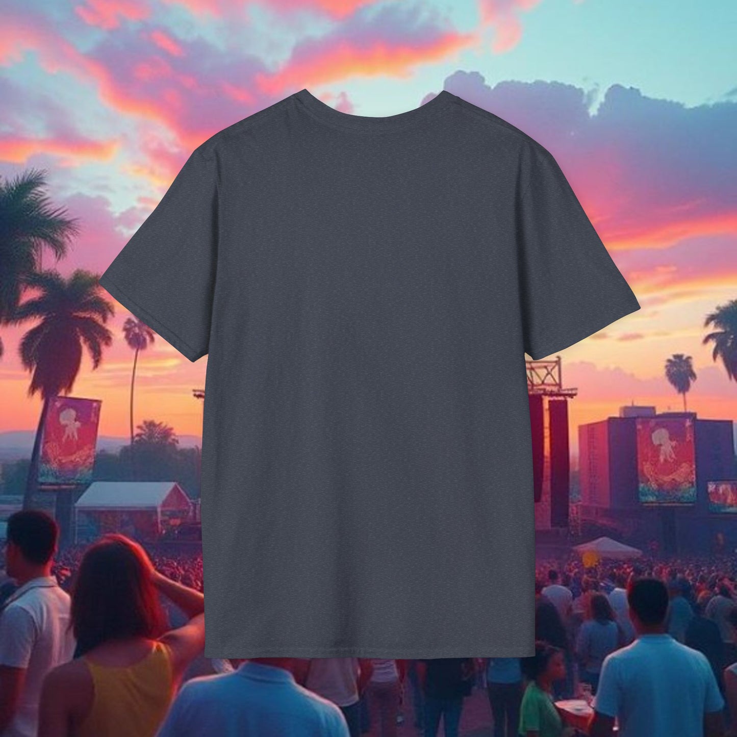 Colorful Acoustic Guitar T-Shirt, Music Lover's Tee, Festival Wear, Gift for Musicians, Vibrant Graphic Shirt