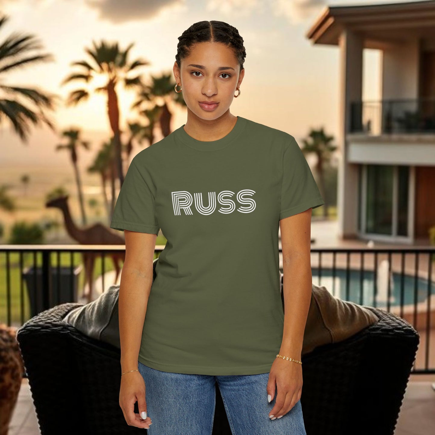 Russ Unisex T-Shirt with Retro Design, Hip-Hop Shirt, Casual Wear, Unique Style, Russ Apparel
