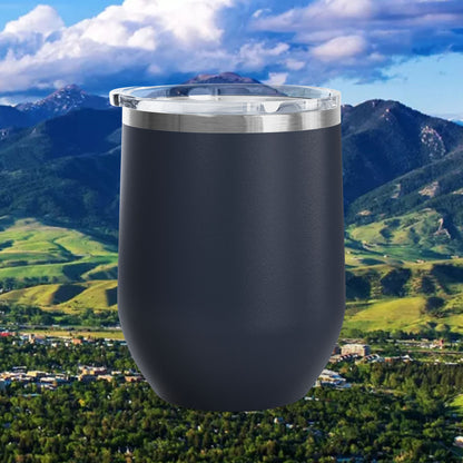 Bobcat Paw Print Wine Tumbler, 12oz | Perfect for Bobcat Fans, Unique Gifts, Outdoor Adventures, Wedding Favors, Tailgating