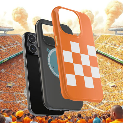 Vibrant Checkerboard Magnetic Tough Cases for Phones, Sports Fans' Accessory, Durable Protection, Tennessee Design, Custom Cases, Gift Ideas