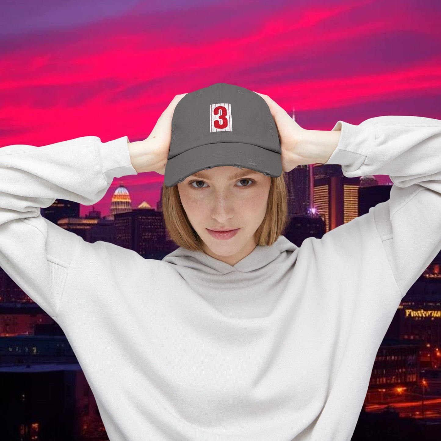 Baseball Stars #3 Distressed Baseball Cap, Vintage Style Hat, Casual Everyday Wear, Gift for Baseball Fans, Stylish Hat