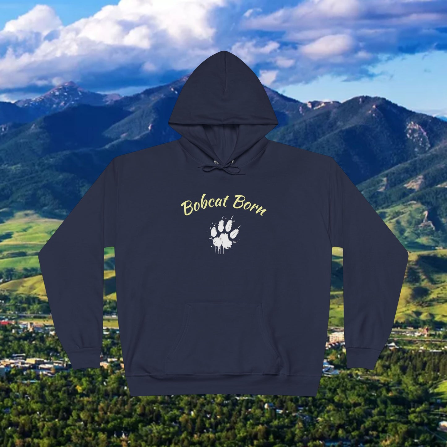 Bobcat Born Eco-Friendly Hoodie - Unisex, Casual Layer, Perfect for Students, Wildlife Lovers, College Spirit Wear, Gift Idea