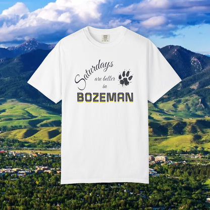 Bozeman Saturday T-shirt, Unisex Casual Tee, Weekend Vibes Shirt, Bozeman Gift, Summer Outing Apparel
