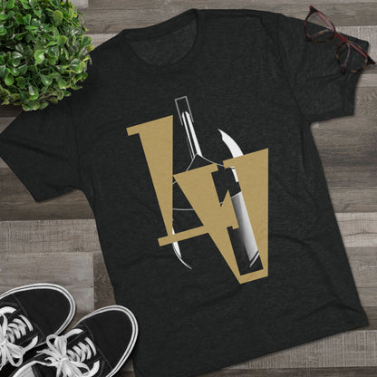 LV Logo Graphic Tee — Vintage Racing/Streetwear Style, Soft-Style T-Shirt