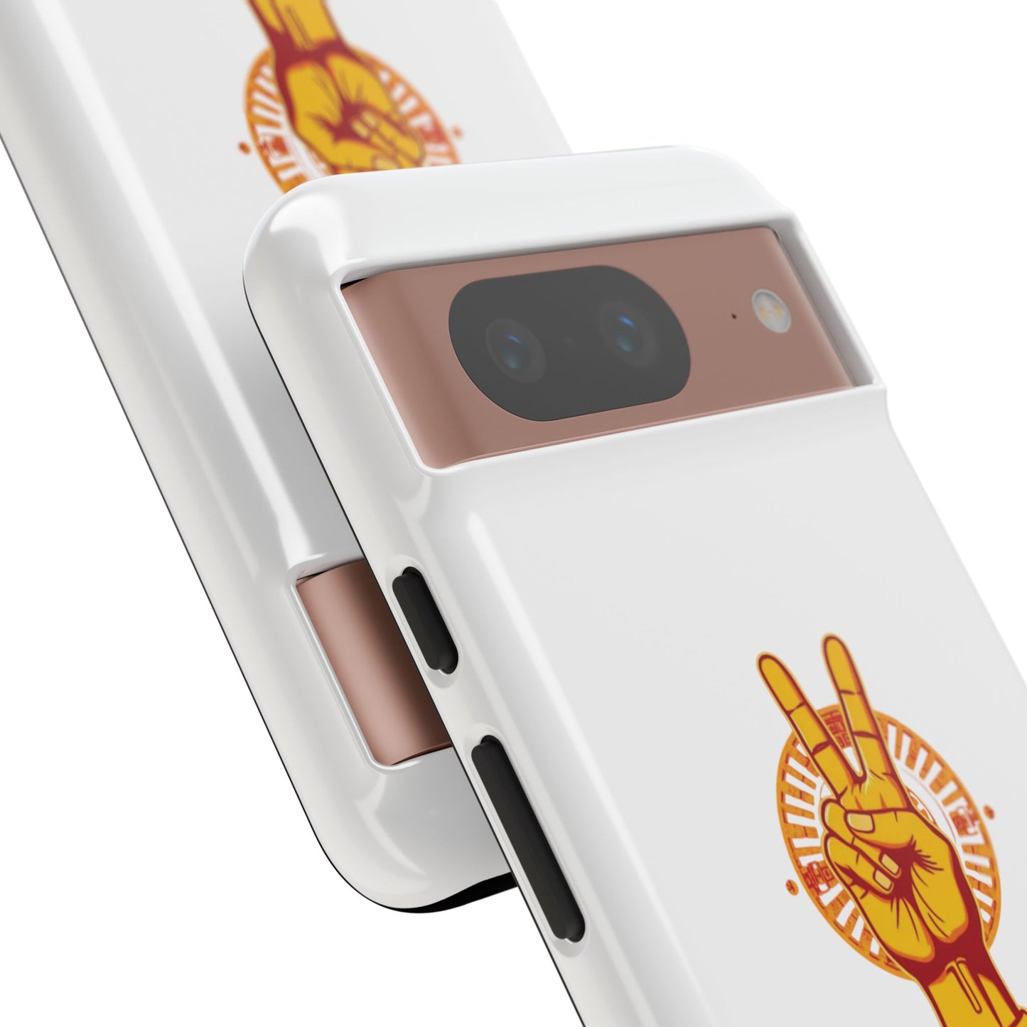 Victory Themed Stylish Phone Case - Tough Cases with Peace Sign Design, Customizable Phone Covers, Gift for Tojan Fans, Trendy Accessories