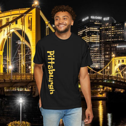 Pittsburgh Black & Yellow Vertical Tee