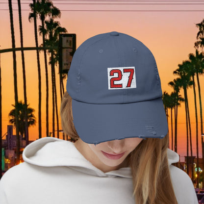 #27 Vintage Distressed Cap, Casual Hat, Everyday Wear, Sports Enthusiast Gift, LA Fans, Baseball Fans