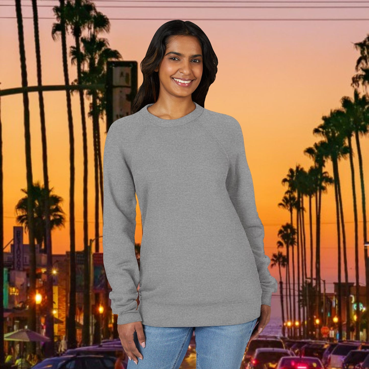 LA Script Raglan Sweatshirt, Super Soft Material and Comfortable Stylish Fit