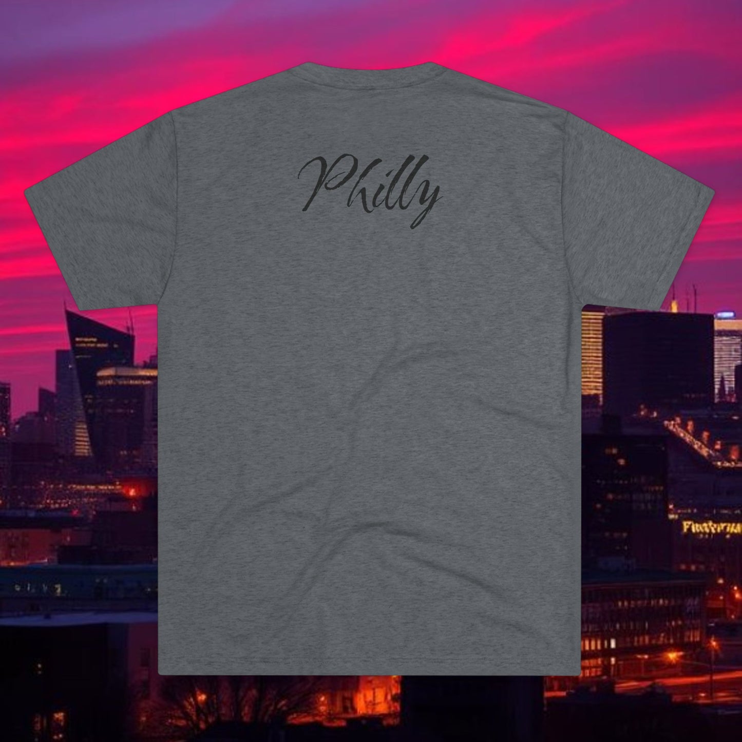Legends Philly 3 Graphic Tee — Retro Number Front, Script 'Philly' Back
