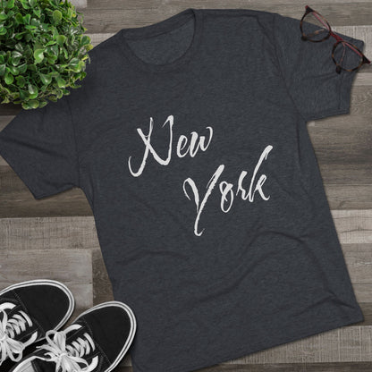 New York Script & NYNY Graphic Tee, Tri-Blend T-Shirt, Super Soft