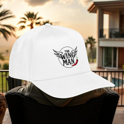 The Wing Man White Mid Profile Baseball Cap